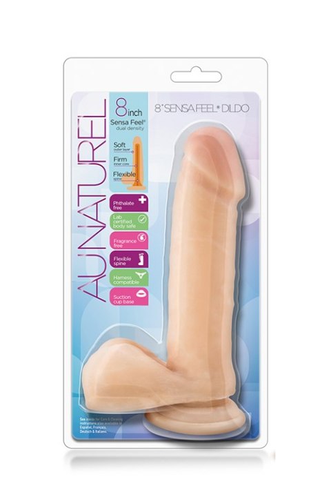 AU NATUREL 8INCH SENSA FEEL DILDO BEIGE Blush