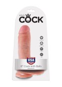 Cock 8 Inch With Balls Light skin tone Pipedream