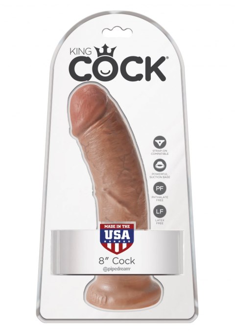 Cock 8 Inch Caramel skin tone Pipedream