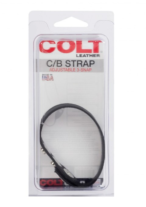 COLT Leather C/B Strap 3-snap Black Calexotics