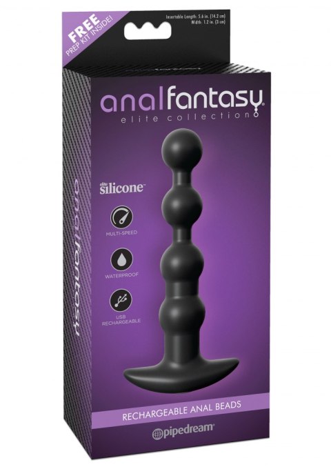 Rechargeable Anal Beads Black Pipedream