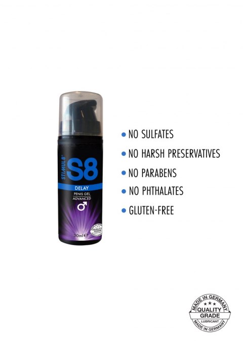 S8 Delay Penis Gel 30ml Natural Stimul8 S8