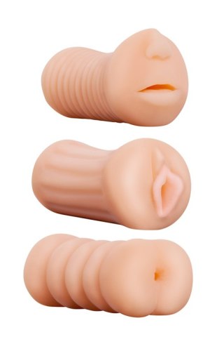 REALSTUFF 3 IN 1 MASTURBATORS FLESH Dream Toys