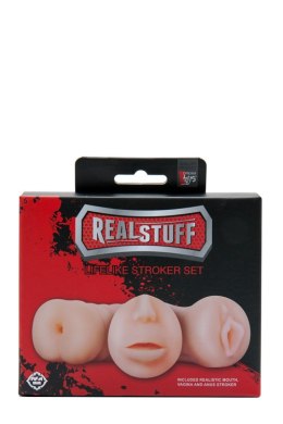 REALSTUFF 3 IN 1 MASTURBATORS FLESH Dream Toys