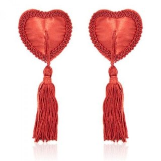 Bielizna-Heart Nipples Tassels RED Toyz4lovers