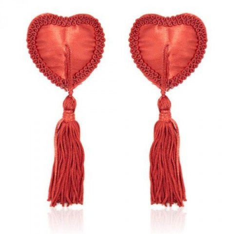 Bielizna-Heart Nipples Tassels RED Toyz4lovers