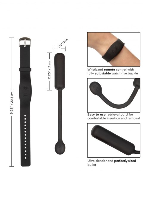 Wristband Remote Petite Bullet Black Calexotics