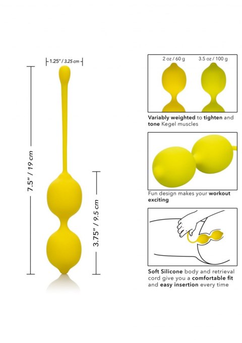 Kegel Training Set Lemon Yellow Calexotics