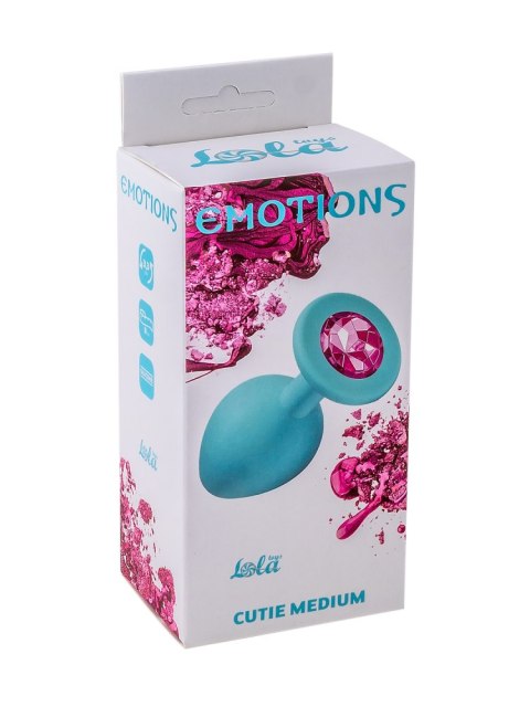 Plug-Anal Plug Emotions Cutie Medium Turquoise Pink crystal Lola Toys