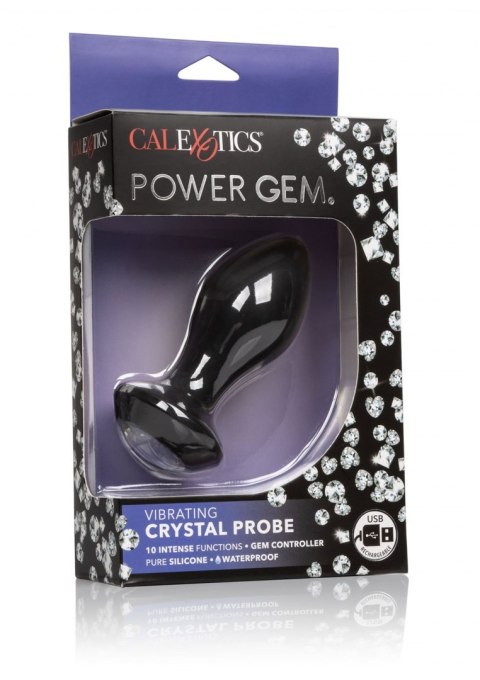 Vibrating Petite Crystal Probe Black Calexotics