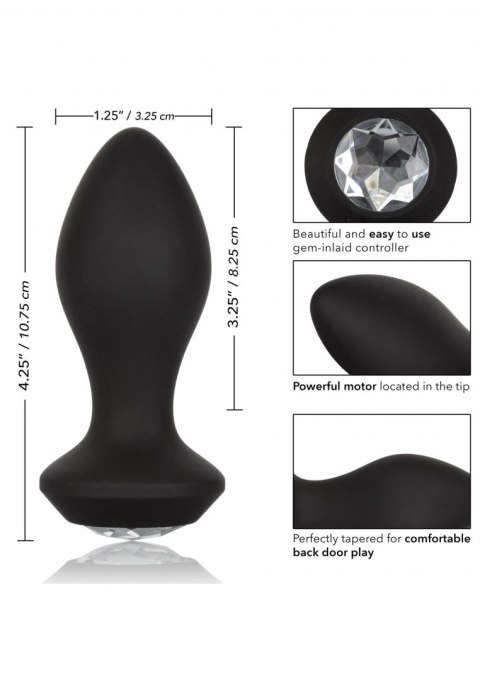 Vibrating Petite Crystal Probe Black Calexotics