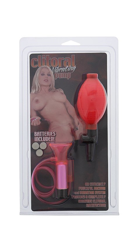 CLITORAL VIBRATING PUMP - CLEAR HOT PINK Seven Creations