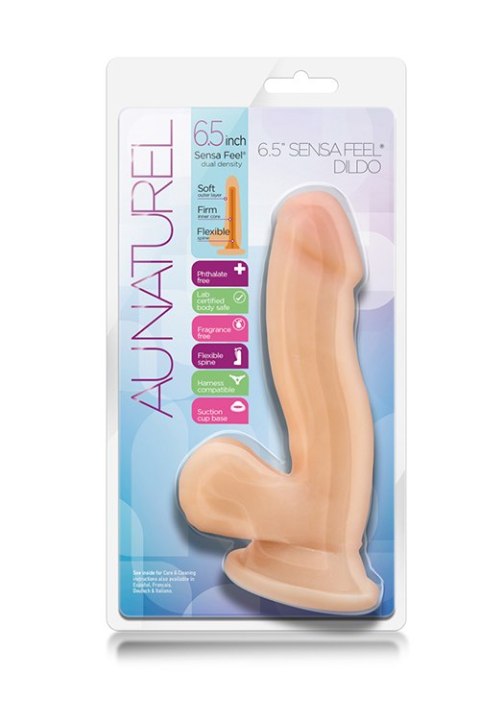 AU NATUREL 6.5INCH SENSA FEEL DILDO Blush