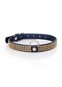 Fetish B - Series Collar with crystals 2 cm gold Fetish B - Series