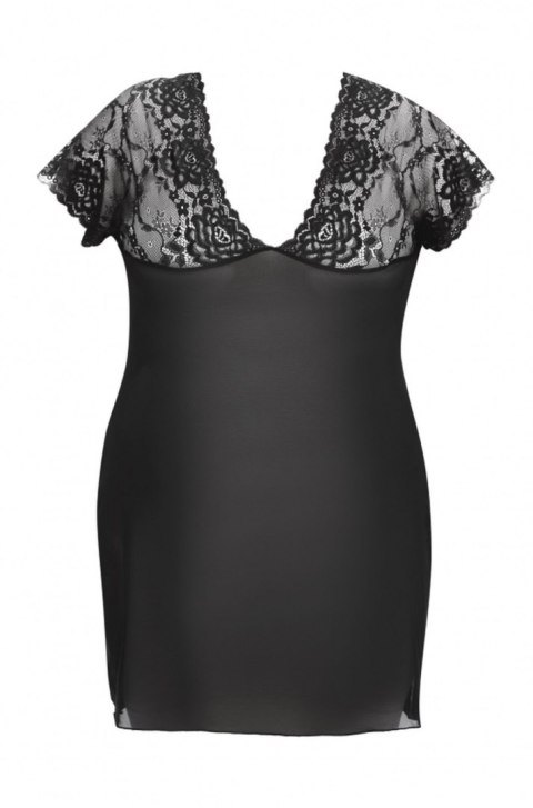 Marina black chemise L+ ( czarna halka ) Anais