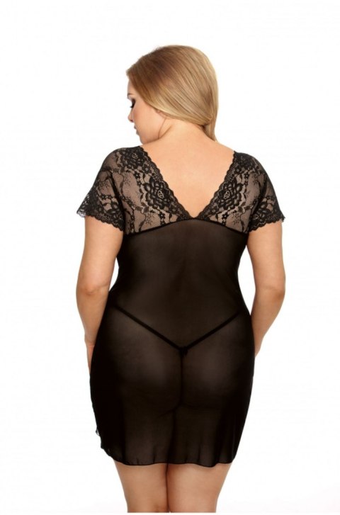 Marina black chemise XXL+ ( czarna halka ) Anais