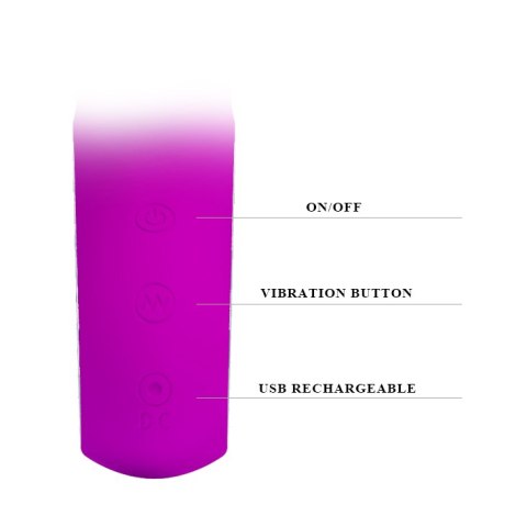 Wibrator - ELMER, PURPLE, USB, 12 function Pretty Love