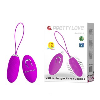 Wibrujące Jajko z pilotem - JOANNA, USB, 12 function Pretty Love