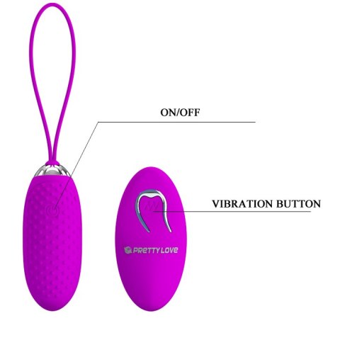 Wibrujące Jajko z pilotem - JOANNA, USB, 12 function Pretty Love