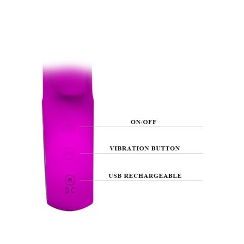 Wibrator Królik - WEBB, PINK, USB, 12 function Pretty Love