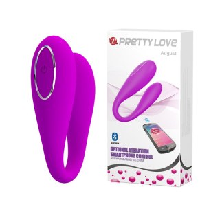 Wibrator sterowany aplikacją - AUGUST USB BLUETOOTH 12 function Pretty Love