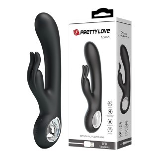 Wibrator Królik - PRETTY LOVE - CARINA, BLACK, USB, 7 function Pretty Love