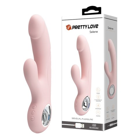 Wibrator Królik - SELENE, USB, PINK, 7 function Pretty Love