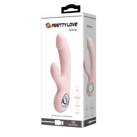 Wibrator Królik - SELENE, USB, PINK, 7 function Pretty Love