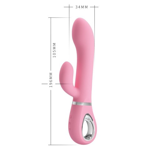 Wibrator Królik - TERNENCE USB PINK 4 rot. 12 vibration Pretty Love