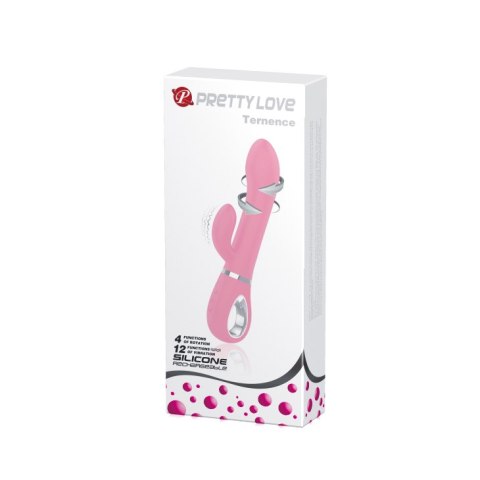 Wibrator Królik - TERNENCE USB PINK 4 rot. 12 vibration Pretty Love