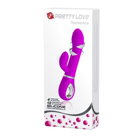 Wibrator Królik - TERNENCE USB PURPLE 4 rot. 12 vibration Pretty Love