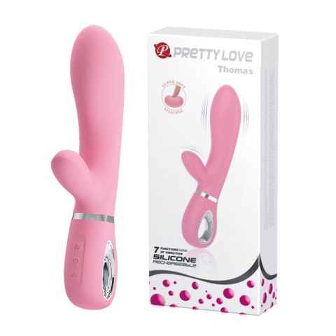 Wibrator Królik - THOMAS USB PINK 7 function Pretty Love