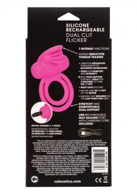 Dual Clit Flicker Enhancer Pink Calexotics