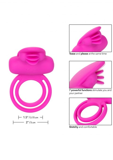 Dual Clit Flicker Enhancer Pink Calexotics