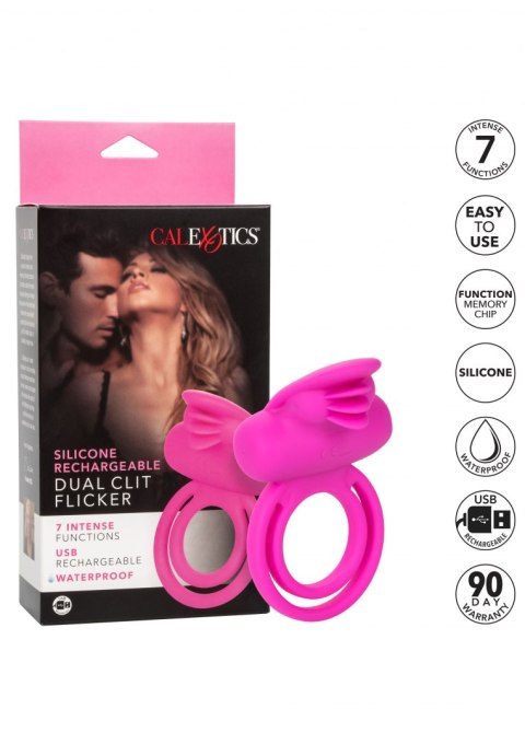 Dual Clit Flicker Enhancer Pink Calexotics