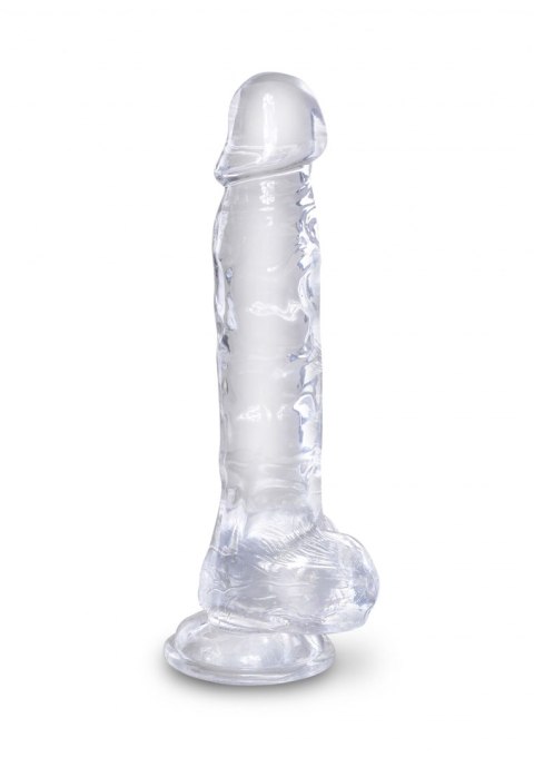 King Cock 8 Inch Cock w Balls Transparent Pipedream