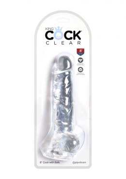 King Cock 8 Inch Cock w Balls Transparent Pipedream