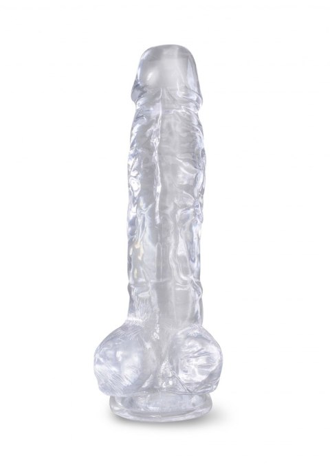 King Cock 8 Inch Cock w Balls Transparent Pipedream