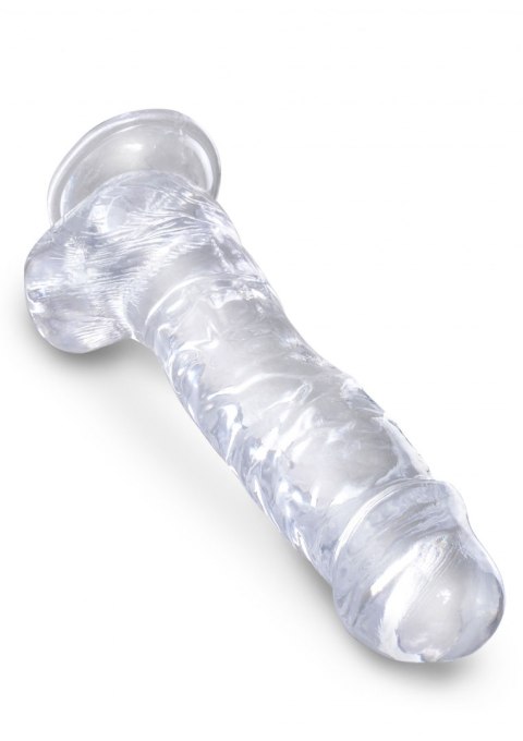 King Cock 8 Inch Cock w Balls Transparent Pipedream