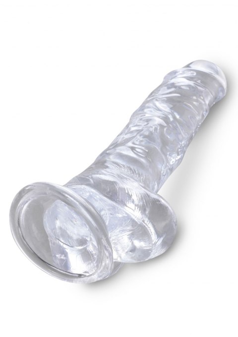 King Cock 8 Inch Cock w Balls Transparent Pipedream