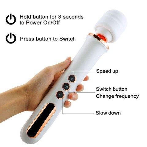 Stymulator-Massager Super Powerful USB White 10 Function B - Series Magic