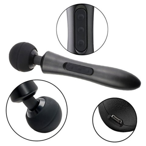 Masażer - Massager Ultra Powerful -Big USB Black 20 Function B - Series Magic