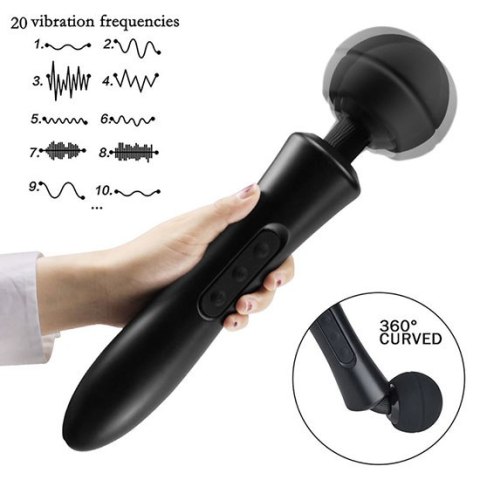 Masażer - Massager Ultra Powerful -Big USB Black 20 Function B - Series Magic