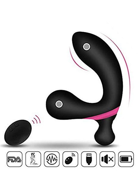 Stymulator-Prostate Massager Dual Vibrator USB 10 Function / Remote Control B - Series Magic