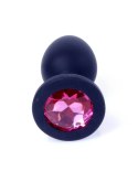 Plug-Jewellery Black Silicon PLUG Small- Pink Diamond B - Series HeavyFun