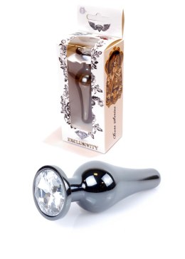 Plug-Jewellery Dark Silver BUTT PLUG- Clear B - Series HeavyFun