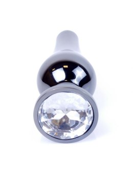 Plug-Jewellery Dark Silver BUTT PLUG- Clear B - Series HeavyFun