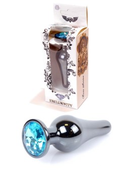 Plug-Jewellery Dark Silver BUTT PLUG- Light Blue B - Series HeavyFun