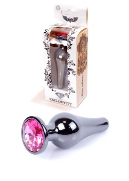 Plug - Jewellery Dark Silver BUTT PLUG - Pink B - Series HeavyFun