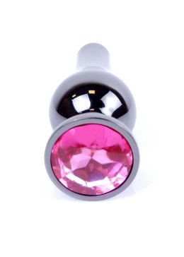 Plug-Jewellery Dark Silver BUTT PLUG- Pink B - Series HeavyFun